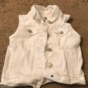 Old Navy white Jean vest